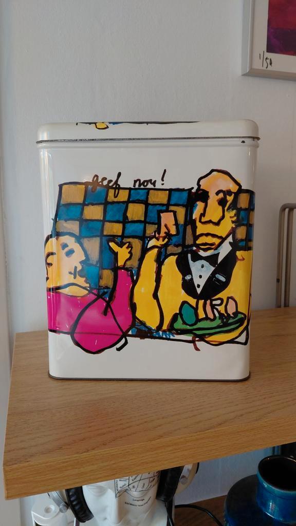 Koekblik Herman Brood, Antiek en Kunst, Kunst | Designobjecten, Ophalen of Verzenden