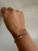 S286/GHA Zweden subtiele blauwe bloemen armband, Gebruikt, Verzenden, X, Zilver