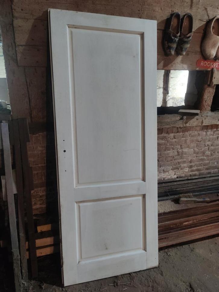 2x Paneeldeur Opdekdeur Massief geschuurd, Doe-het-zelf en Verbouw, Deuren en Horren, Zo goed als nieuw, Binnendeur, Minder dan 200 cm