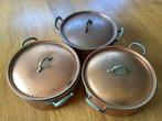 Koperen pannen, Huis en Inrichting, Keuken | Potten en Pannen, Ophalen of Verzenden, Gebruikt, Overige materialen, Pannenset