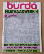 Haken – Burda Filethaakwerk 4 – 1986, Gebruikt, Ophalen of Verzenden, Burda, Patroon of Boek