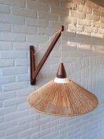 Vintage retro wandlamp Temde Leuchten Design teak jaren 60, Huis en Inrichting, Ophalen of Verzenden, Zo goed als nieuw, Overige materialen