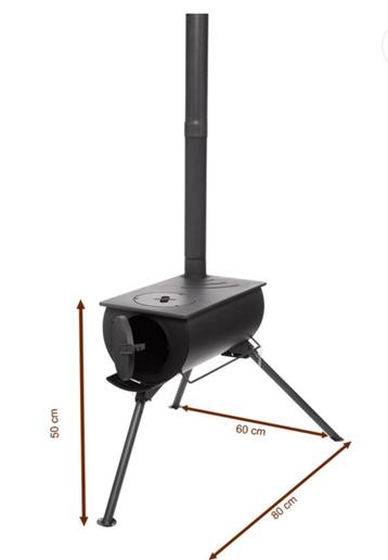 Houtkachel compact klein opvouwbaar, voor tuin of tent beschikbaar voor biedingen