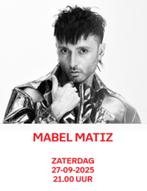 6 tickets (rij G43 t/m 48) Mabel Matiz 27-09-2025 in Ahoy, Drie personen of meer, September