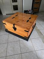 Houten Opbergkist / Salontafel, Ophalen, Gebruikt, 50 tot 100 cm, Vierkant