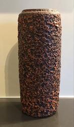 Fat Lava Vaas West Germany Oranje Zwart 532-28, Aardewerk of Porselein, Oranje, Ophalen of Verzenden, Zo goed als nieuw