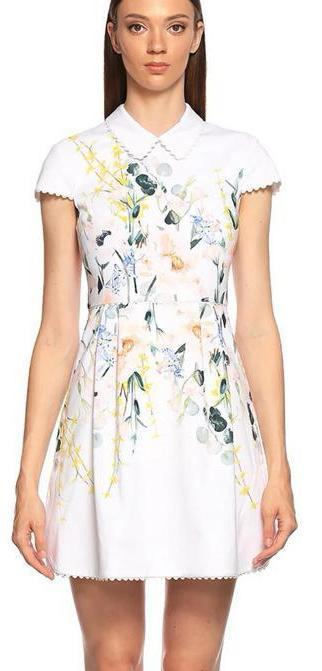 TED BAKER MINI JURK, MAAT 38, WIT, (NEW €320) NIEUW💖💖💖 beschikbaar voor biedingen