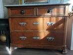 Massief houten vintage kast met stenen blad, Ophalen