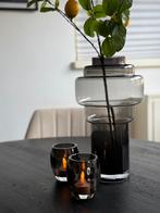 Emily Grijs D19,4 H34,8 - Merk Pot & Vaas, Overige kleuren, Veens Living, Nieuw, Glas