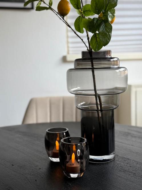 Emily Grijs D19,4 H34,8 - Merk Pot & Vaas, Huis en Inrichting, Woonaccessoires | Vazen, Nieuw, Overige kleuren, Minder dan 50 cm