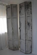 Oude brocante luiken set, off white/grijs XXL, Ophalen