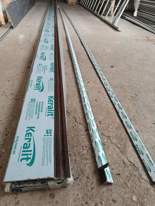 Keralit eiken gevelpaneel 143mm+ 17 mm profiel, Doe-het-zelf en Verbouw, Metalen, Zo goed als nieuw, Ophalen