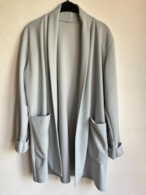 Lichtblauwe blazer - maat 46/48 - soepele stof - Italy Moda, Kleding | Dames, Grote Maten, Gedragen, Jasje of Colbert, Blauw, Verzenden