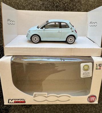 Model Fiat 500 1:43 Blauw beschikbaar voor biedingen