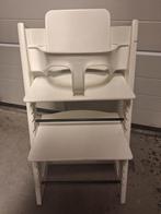 Stokke tripp trapp kinderstoel trip trap stoel wit + babyset, Ophalen, Gebruikt, Meegroeistoel