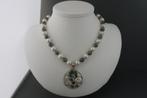 LABRADORIET ketting/oorhanger-set, Verzenden, Nieuw, Zilver, Met edelsteen