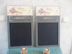 Twee menu borden met krijtbord, Ophalen of Verzenden, Gebruikt, Krijtbord
