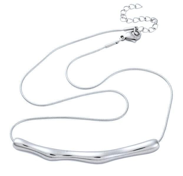 SALE: RVS ketting met sierstuk, Sieraden, Tassen en Uiterlijk, Kettingen, Nieuw, Overige materialen, Zilver, Verstelbaar, Ophalen of Verzenden