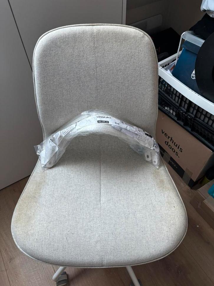 IKEA Bureaustoel Långfjäll, Huis en Inrichting, Bureaustoelen, Zo goed als nieuw, Bureaustoel, Wit, Ergonomisch, Ophalen