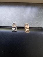 Oorbellen met Grieks meander motief, Ophalen of Verzenden, Nieuw, Zilver, Zilver