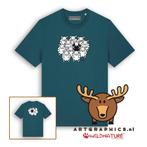 WILDNATURE Heren T-Shirt-Schapen-100% BIOKATOEN Maat: XL, Verzenden, Nieuw, Maat 56/58 (XL), Groen