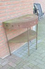 Cortenstalen sidetable, Tuin en Terras, Ophalen, Gebruikt
