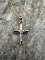 Gouden Vossenstaart Ketting met Kruis, Sieraden, Tassen en Uiterlijk, Kettingen, Ophalen of Verzenden, Nieuw, Goud, Met hanger
