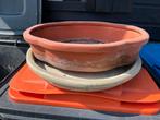 Bonsai schaal + onderschaal, Tuin en Terras, Bloempotten, Ophalen, Zo goed als nieuw, Rond, Aardewerk