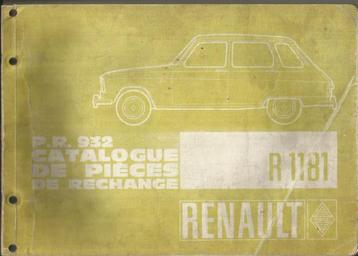 Renault R1181 Onderdelen boek 1970 (A1120) beschikbaar voor biedingen