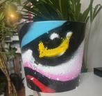 NIEUW! Bloempot graffiti plantenpot bak tuin huis decoratie, Tuin en Terras, Bloempotten, 25 tot 40 cm, Steen, Rond, Nieuw