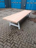 Grote robuuste industriële landelijke stamtafel 4x1 meter, Rechthoekig, Nieuw, 200 cm of meer, 50 tot 100 cm