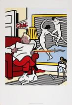 Roy LIchtenstein: Poster - Tintin reading, Antiek en Kunst, Ophalen of Verzenden