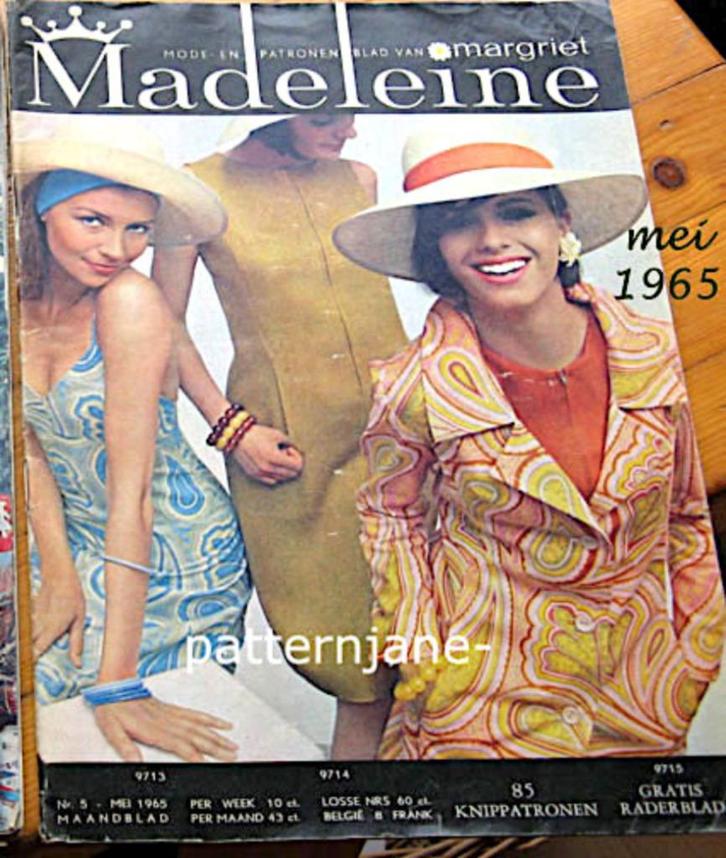 2 x MADELEINE - VINTAGE PATRONEN uit 1964 en 1965, Hobby en Vrije tijd, Kledingpatronen, Gebruikt, Overige typen, Overige merken