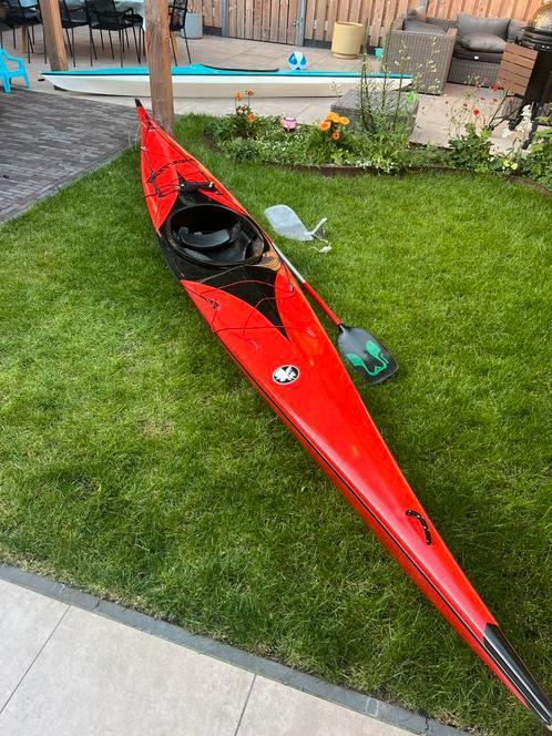 Grönlander zeekayak, Watersport en Boten, Kano's, Gebruikt, Kajak, Eén persoon, Met peddels, Ophalen