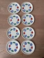 Gebaksbordjes Boerenbont, 8 stuks, Huis en Inrichting, Keuken | Servies, Gebruikt, Ophalen of Verzenden, Bord(en), Aardewerk
