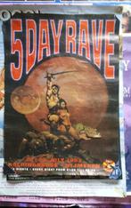 Originele 90's Houseparty poster 5 Day Rave 1993 Nijmegen, Verzamelen, Ophalen of Verzenden, Gebruikt, Rechthoekig Staand, Muziek