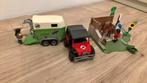Playmobil wasplaats en paarden trailer met auto, Kinderen en Baby's, Speelgoed | Playmobil, Ophalen of Verzenden, Gebruikt