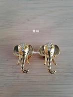 Nieuwe pluggen, tunnels. Staal. Goud. 3D olifant. 8, 10 mm., Staal, Oor- of Traguspiercing, Ophalen of Verzenden, Zo goed als nieuw