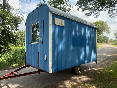 Metalen schaftwagen schaftkeet pipowagen bouwkeet keet, Zakelijke goederen, Machines en Bouw | Keten en Containers, Ophalen of Verzenden