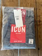 Icon Milano Denim Couture Shorts Grijs Nieuw, Ophalen, Nieuw, Overige maten, Grijs