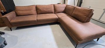 Hoekbank Rofra Camel Bruin Microleder - Gereinigd! beschikbaar voor biedingen