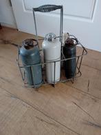 oud flessenrek met kruiken en flessen, Antiek en Kunst, Ophalen