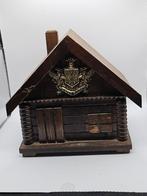 Antieke houten sieradendoos S.Sper Bijou, Huis en Inrichting, Ophalen of Verzenden, Minder dan 50 cm, Minder dan 50 cm