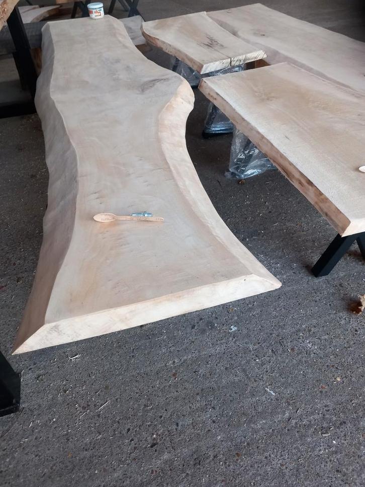 Boomstamtafels, Tafelbladen & Planken - De Meyere Houthandel, Doe-het-zelf en Verbouw, Hout en Planken, Nieuw, Plank, Eiken, 200 tot 250 cm