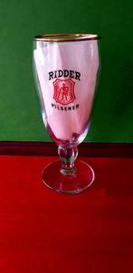 Oud Ridder bier / pilsener voetglas, Verzamelen, Biermerken, Verzenden, Zo goed als nieuw, Glas of Glazen, Overige merken