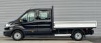 Ford Transit 350 2.0 TDCI L3 RWD DC Dubbele cabine Openlaadb, Auto's, 4 cilinders, 2800 kg, Zwart, Origineel Nederlands