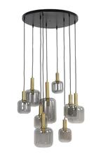 SHOWROOMMODEL! LEKAR/LOKI hanglamp 9-lichts rond, Ophalen of Verzenden, Nieuw, Glas, 75 cm of meer