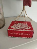 Schattig brocante antiek doosje met kaarsjes en standaards, Ophalen of Verzenden