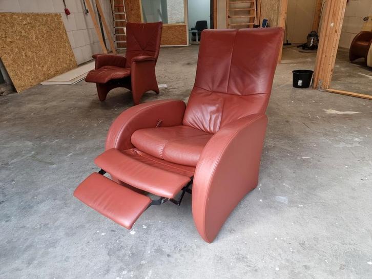 Lederen Relax Fauteuil, Huis en Inrichting, Fauteuils, Gebruikt, Leer, 75 tot 100 cm, Ophalen