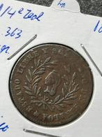 Sinboa nette 1/4e real 1859, Postzegels en Munten, Munten | Amerika, Ophalen of Verzenden, Losse munt, Midden-Amerika